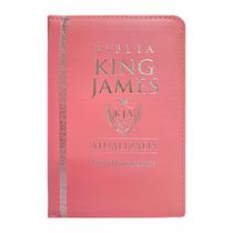 Bíblia Sagrada King James Atualizada Gigante C/Zíper Luxo - Rosa
