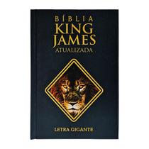 Bíblia Sagrada King James Atualizada Letra Gigante Capa Dura Flame Lion