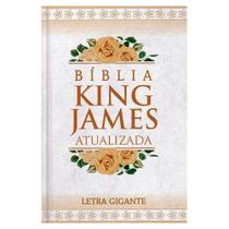 Bíblia Sagrada King James Atualizada Letra Gigante Capa Dura Rosa Vintage