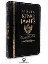 Bíblia Sagrada King James Atualizada Letra Hipergigante Capa PU Preta