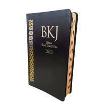 Bíblia Sagrada King James BKJ 1611 Corrigida Fiel Ultrafina Slim Índice Preta Luxo