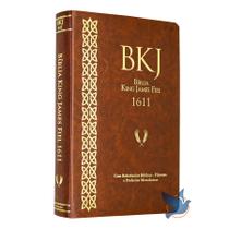 Bíblia Sagrada King James Fiel 1611 Com Referências Bíblicas Capa Marrom