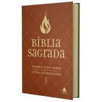 Bíblia sagrada king james - letra extra grande - marrom Bíblia sagrada king james - letra extra grande - marrom