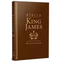 Biblia sagrada King James Slim Atualizada marrom claro Luxo - art gospel
