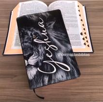 Bíblia sagrada Leão yeshua Letras grandes com Harpa avivada e corinhos - CPP