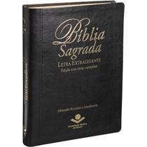 Bíblia Sagrada - Letra Extragigante - Com Índice Lateral - Edição com Letras Vermelhas - Revista e Atualizada - Preta - SBB