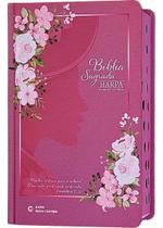 Bíblia Sagrada Letra Gigante Capa Dura Flores c/ Harpa Feminina
