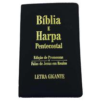 Bíblia Sagrada Letra Gigante Com Harpa Pentecostal 1 Unidade