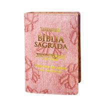 Biblia Sagrada Letra Gigante Luxo Popular - Folha Rosa - Com Harpa - Mulher - RC