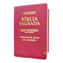 Biblia Sagrada Letra Gigante Luxo Popular - Pink - Com Harpa - Mulher - RC