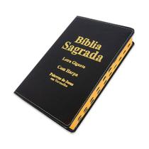 Biblia Sagrada Letra Gigante Luxo Popular - Preta - C/ Harpa E Palavras De Jesus Em Vermelho - RC Biblia Sagrada Letra Gigante Luxo Popular - Preta - C/ Harpa E Palavras De Jesus Em Vermelho - RC