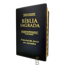 Biblia Sagrada Letra Gigante Luxo Popular - Preta - Com Harpa - RC