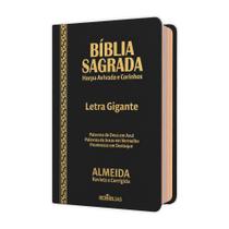 Bíblia Sagrada Letra Gigante - Luxo - Preta C/ Harpa Cristã