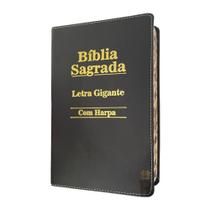 Bíblia Sagrada Letra Gigante - Luxo - Preta C/ Harpa Cristã