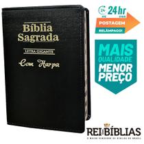 Bíblia Sagrada Letra Gigante - Luxo - Preta C/ Harpa Cristã