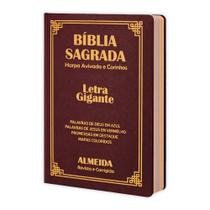 Bíblia Sagrada Letra Gigante - Luxo Vinho - C/ Harpa Bíblia Sagrada Letra Gigante - Luxo Vinho - C/ Harpa