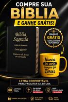 Bíblia Sagrada Letra Gigante - Ziper - Preta - C/ Harpa Cristã