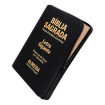 Bíblia Sagrada Letra Gigante Ziper - Preta C/ Harpa Cristã Bíblia Sagrada Letra Gigante Ziper - Preta C/ Harpa Cristã
