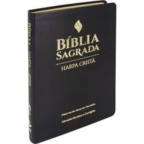 Bíblia Sagrada Letra Grande, Edição com Letras Vermelhas e Harpa Cristã - ARC - Preta - SBB