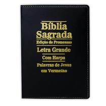 Biblia Sagrada Letra Grande - Luxo - Preta - C/ Harpa
