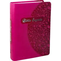 Bíblia Sagrada Letra Grande luxo rosa pink