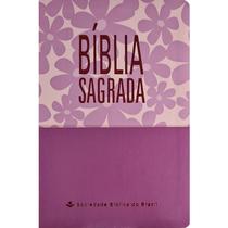 Bíblia Sagrada Letra Grande NAA Capa Luxo Primavera Violeta