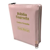 Biblia Sagrada Letra Grande - Ziper Agenda - Rosa