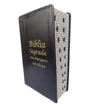 Bíblia Sagrada Letra Hiper Gigante com Harpa Capa Material Sintético