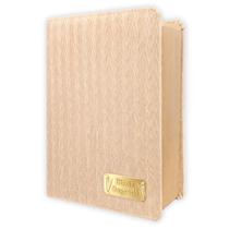 Bíblia Sagrada Letra Hiper Gigante - Gold Glitter Creme Estria - C/ Harpa