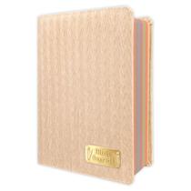 Bíblia Sagrada Letra Hiper Gigante - Gold Glitter Creme Estria - C/ Harpa