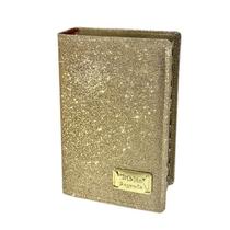 Bíblia Sagrada Letra Hiper Gigante - Gold Glitter Dourada - C/ Harpa - 14x21cm