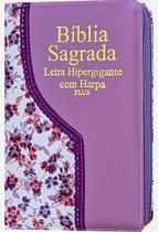 Bíblia Sagrada Letra Hipergigante Almeida Com Harpa Zíper
