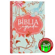Bíblia Sagrada Letra Hipergigante Capa Dura Jardim Penkal Cristã Evangélica Gospel Índice Crente Feminina Mulher