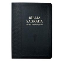 Bíblia Sagrada letra Hipergigante Capa Pu Luxo com Índice E Harpa - Preto Bíblia Sagrada letra Hipergigante Capa Pu Luxo com Índice E Harpa - Preto
