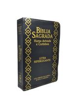 Bíblia Sagrada Letra Hipergigante Harpa Coros Capa Luxo Pentecostal