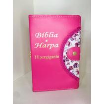 Biblia Sagrada Letra Hipergigante Plus Botão Pink