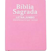 Biblia Sagrada Letra Jumbo ARC com Harpa Palavras de Jesus em Vermelho Luxo Rosa Biblia Sagrada Letra Jumbo ARC com Harpa Palavras de Jesus em Vermelho Luxo Rosa