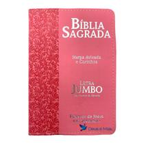 Bíblia Sagrada Letra Jumbo C/Harpa Avivada e Corinho - Ramos Rosa