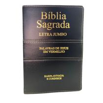 Bíblia Sagrada Letra Jumbo com Harpa LUXO Índice Almeida RC