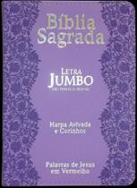 Bíblia Sagrada Letra Jumbo + Harpa Avivada Corinhos Lilás Bíblia Sagrada Letra Jumbo + Harpa Avivada Corinhos Lilás