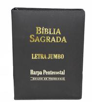 Bíblia Sagrada Letra Jumbo + Harpa - PRETA - Com Zíper