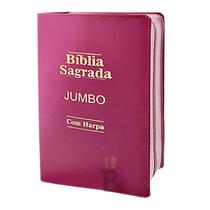 Bíblia Sagrada Letra Jumbo - Ziper Agenda - Pink - C/ Harpa - Revista e Corrigida - REI DAS BIBLIAS
