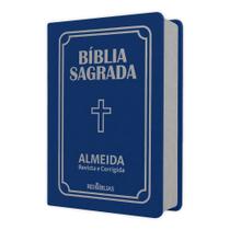 Bíblia Sagrada Letra Pequena Luxo Azul Bíblia Sagrada Letra Pequena Luxo Azul