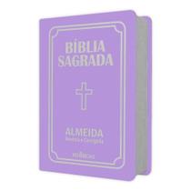 Bíblia Sagrada Letra Pequena Luxo Lilás Bíblia Sagrada Letra Pequena Luxo Lilás