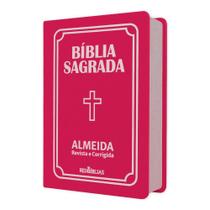 Bíblia Sagrada Letra Pequena Luxo Pink