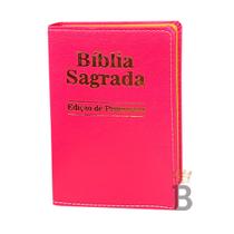 Bíblia Sagrada Letra Pequena Luxo Pink