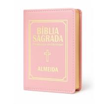 Bíblia Sagrada Letra Pequena Luxo Rosa Bíblia Sagrada Letra Pequena Luxo Rosa