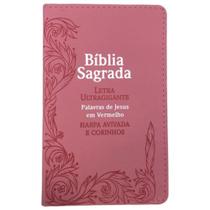 Bíblia Sagrada Letra Ultragigante Palavras de Jesus em Vermelho com Harpa Avivada e Corinhos Bíblia Sagrada Letra Ultragigante Palavras de Jesus em Vermelho com Harpa Avivada e Corinhos