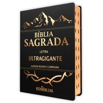 Bíblia Sagrada Letra Ultragigante Púlpito - Almeida Revista e Corrigida com Harpa - Grande Preta Bíblia Sagrada Letra Ultragigante Púlpito - Almeida Revista e Corrigida com Harpa - Grande Preta