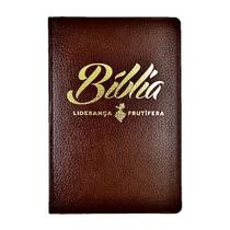 Bíblia Sagrada Liderança Frutífera - Luxo Marrom - Letra Grande - 14x21cm - EBENEZER